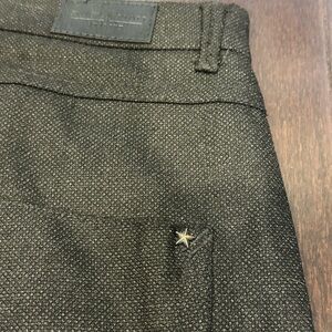 Zara Men's Dark Gray Trouser Pants with Star Detail | Size 31